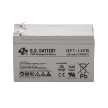 12V 7Ah Batteria, Batteria Piombo-Acido (AGM) ignifugo, B.B. Battery  BP7-12FR, VdS, difficilmente infiammabile, sostituisce
