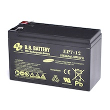 12V 7Ah Batteria, Batteria Piombo-Acido (AGM), B.B. Battery EP7-12,  151x65x93 (LxLAxA), Terminale T2 Faston